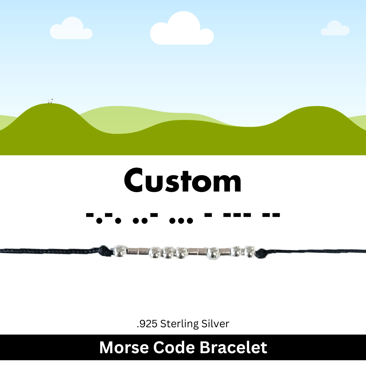 Custom Morse Code Bracelet