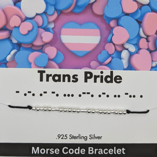 Trans Pride Morse Code Bracelet