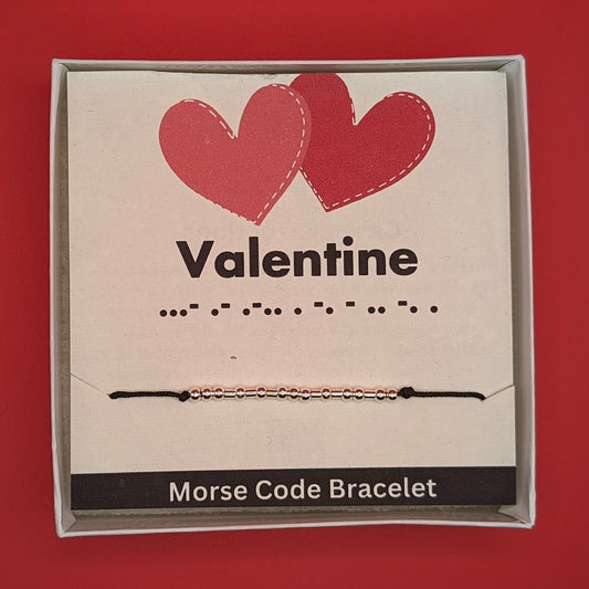 Sterling Silver Morse Code Bracelet - Valentine
