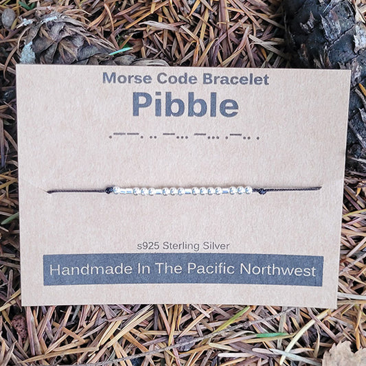 Sterling Silver Morse Code Bracelet - Pibble