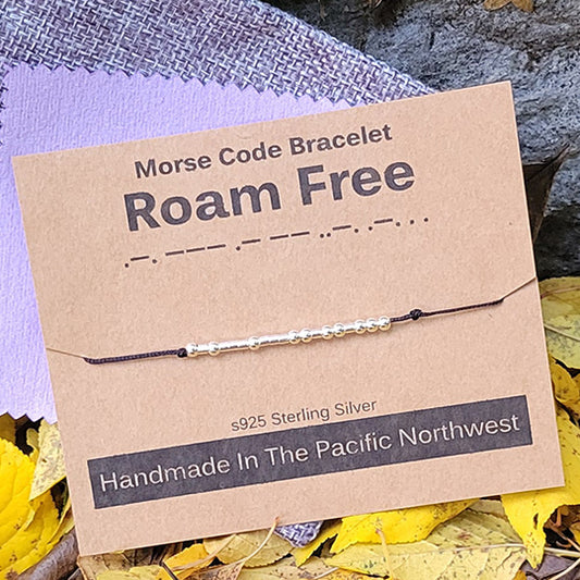 Sterling Silver Morse Code Bracelet - Roam Free
