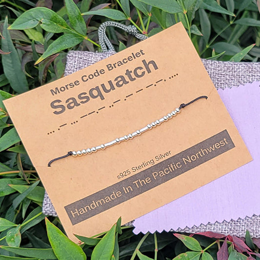 Sterling Silver Morse Code Bracelet - Sasquatch