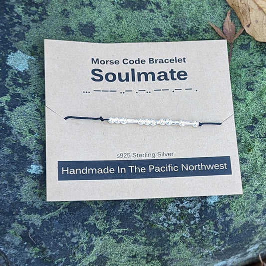 Sterling Silver Morse Code Bracelet - Soulmate