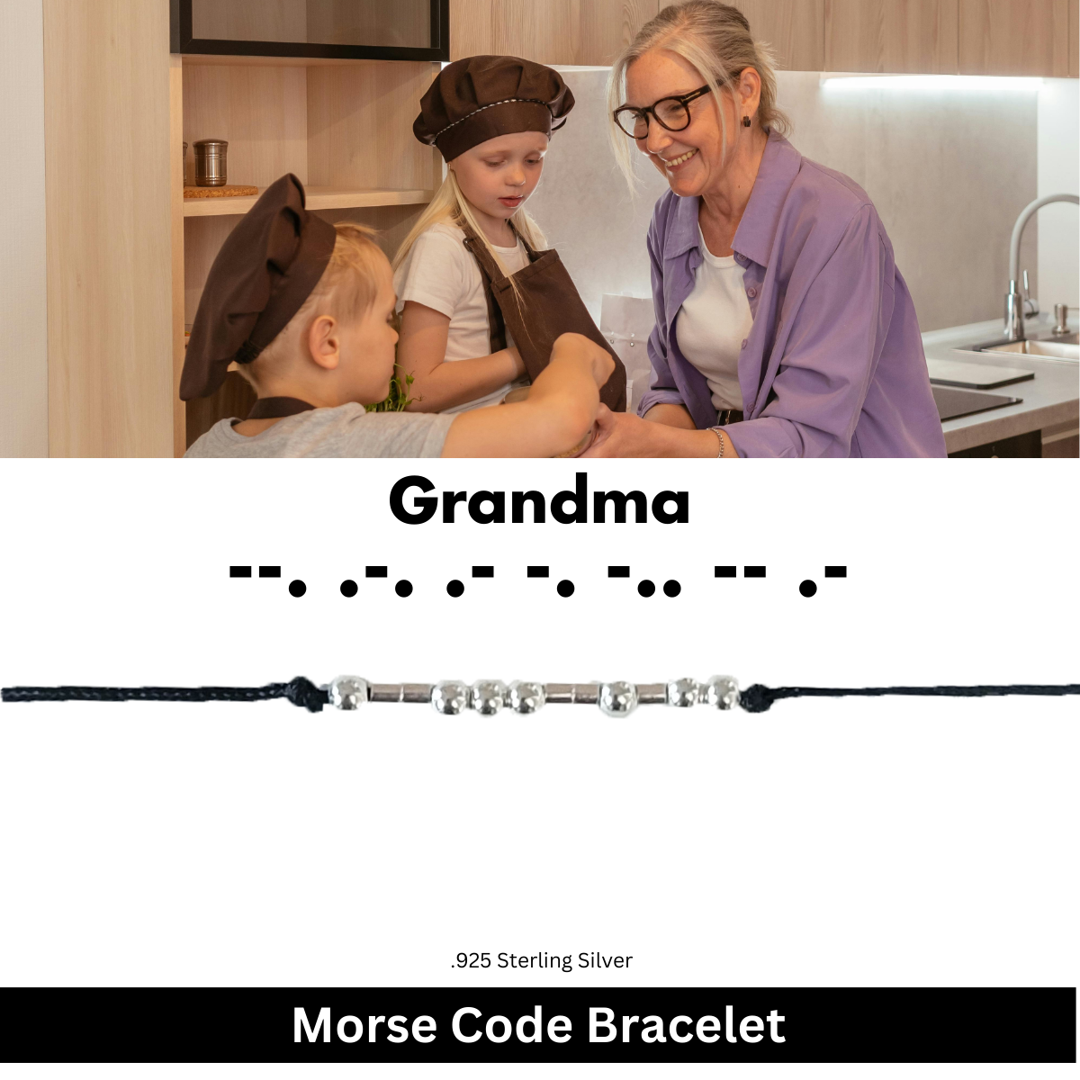 Custom Mother's Day Morse Code Bracelet