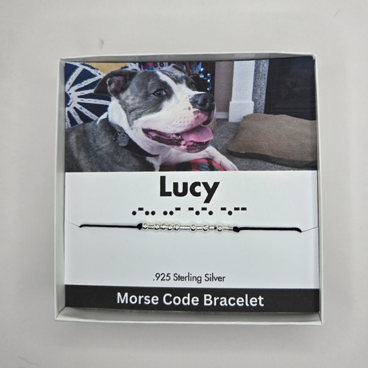 Custom Pet Adoption Morse Code Bracelet