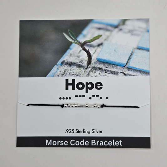 Sterling Silver Morse Code Bracelet - Hope