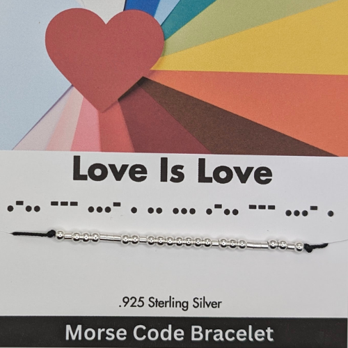 Love is Love Morse Code Bracelet