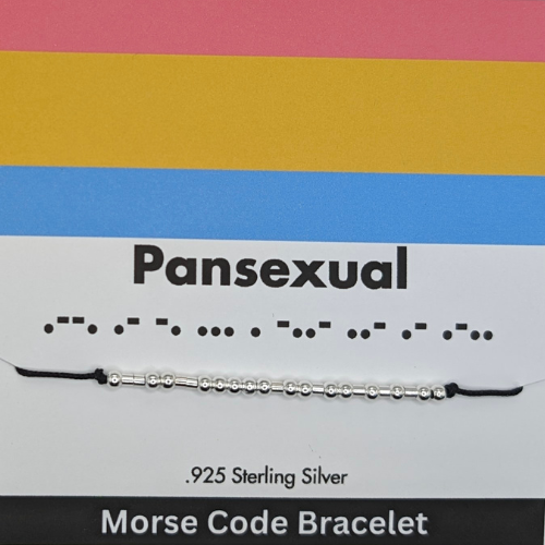 Pansexual Morse Code Bracelet
