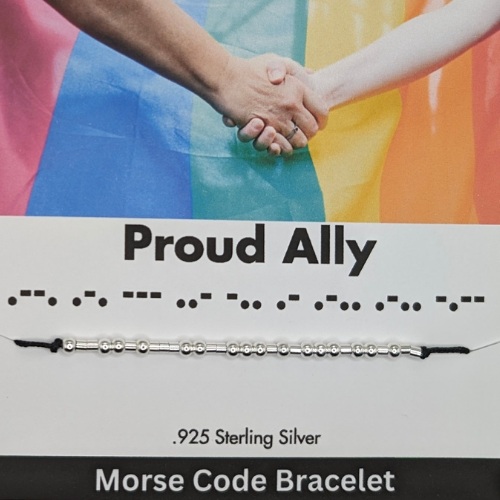 Proud Ally Morse Code Bracelet