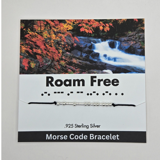 Sterling Silver Morse Code Bracelet - Roam Free